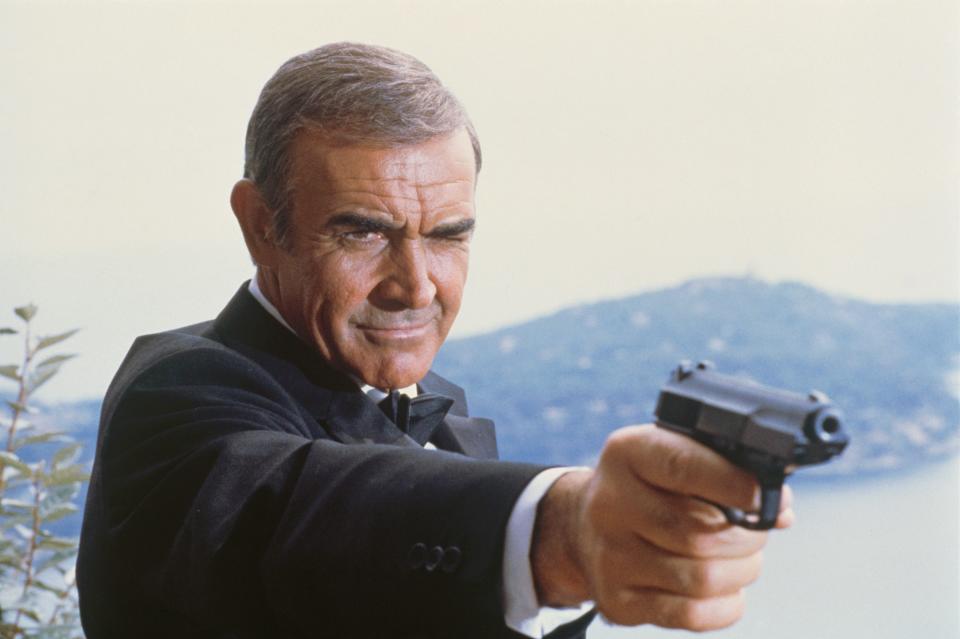 A picture of Sean Connery as 007.