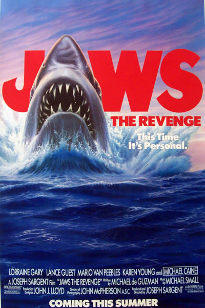 <p>Who would have thought that from Spielberg's brilliant original 'Jaws' this horrible, horrible sequel would come. If we were to tell you that there is a bit where a shark eats a plane, we think you'll get the place that this film is coming from. Ever the voice of reason Roger Ebert called Jaws 4 "not simply a bad movie, but a stupid and incompetent one." This film's 0% rating is particularly ironic given that the original Jaws holds an extremely rare 100% approval rating at Rotten Tomatoes.</p>