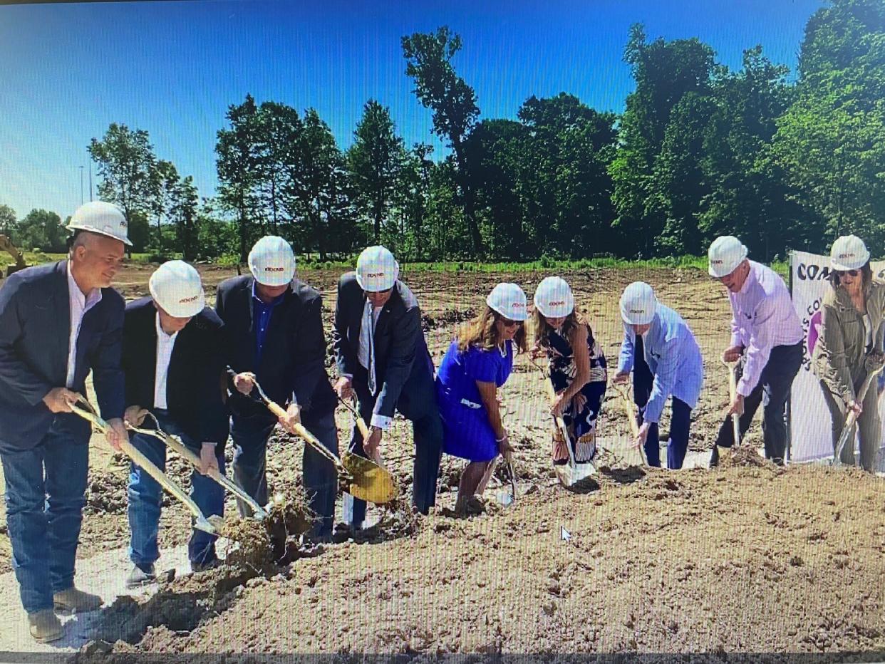 Community members joined the YMCA of North Central Ohio Wednesday to break ground for the new sports complex at Kochheiser Road off Ohio 97 at Interstate 71. The $22 million sports complex is expected to open in the fall of 2025.