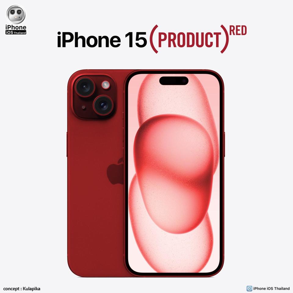 爆料客「iPhone iOS Thai」認為iPhone 15將會推出 (Product)RED紅色限定版。（圖／翻攝自iPhone iOS Thailand X）