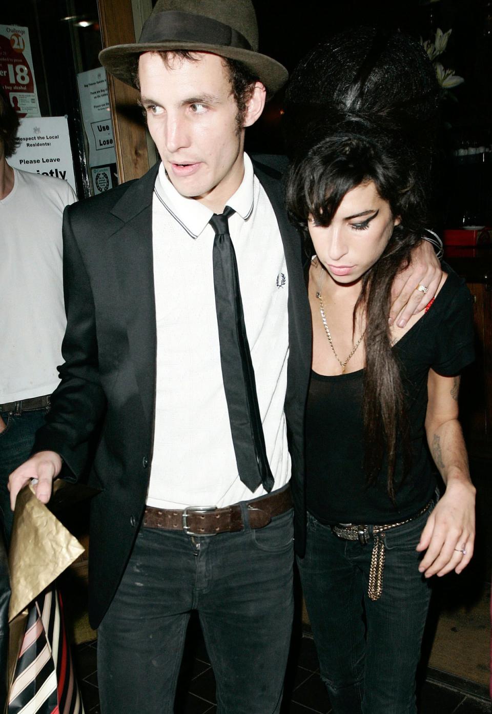 Amy Winehouse with her then-husband, Blake Fielder-Civil (Chicago / PA Photos)