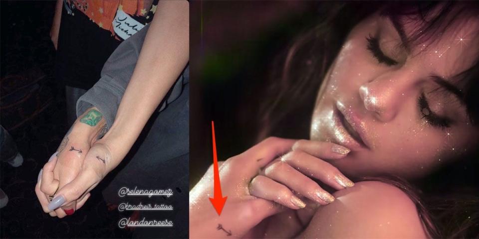 selena gomez arrow tat