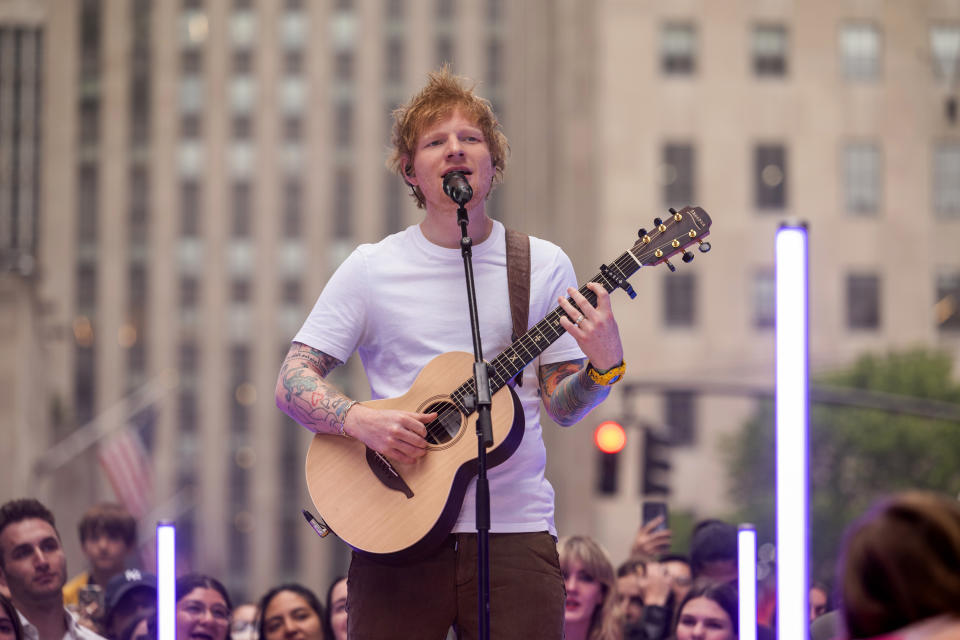 Ed Sheeran on Tuesday, June 6, 2023 -- (Photo by: Nathan Congleton/NBC via Getty Images)