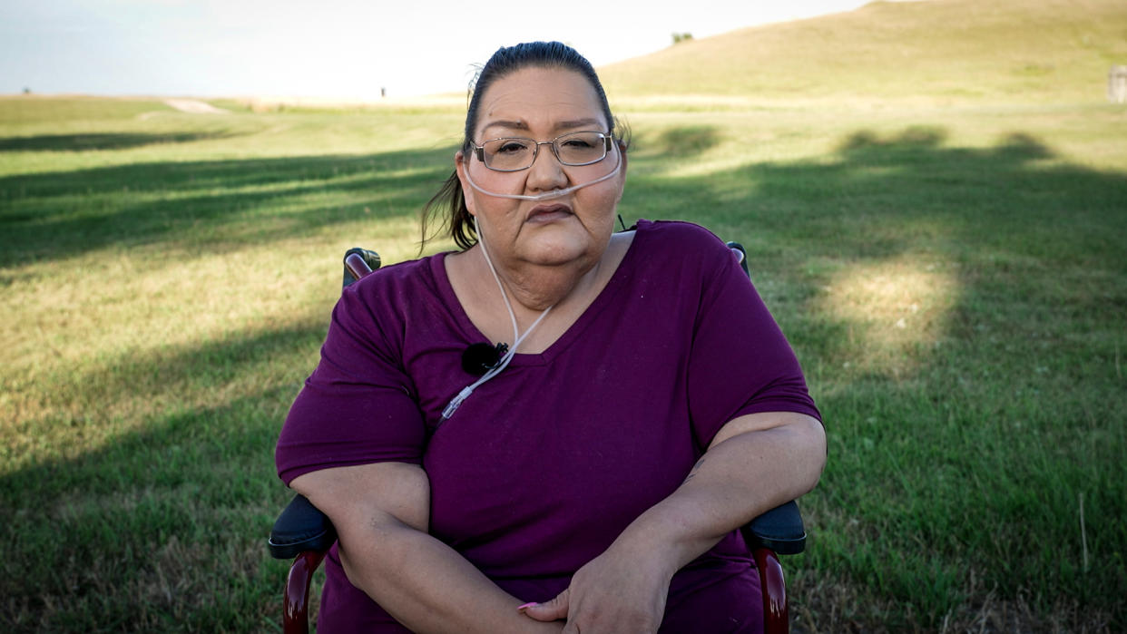 Joye Braun, member of the Cheyenne River Sioux and national pipelines organizer for the Indigenous Environmental Network, a nonprofit advocacy group, worries that the pipeline will disturb sacred tribal sites. (NBC News)