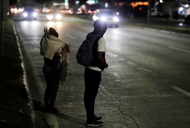 U.S.-bound migrants set off in Honduras in first caravan of 2022, in San Pedro Sula