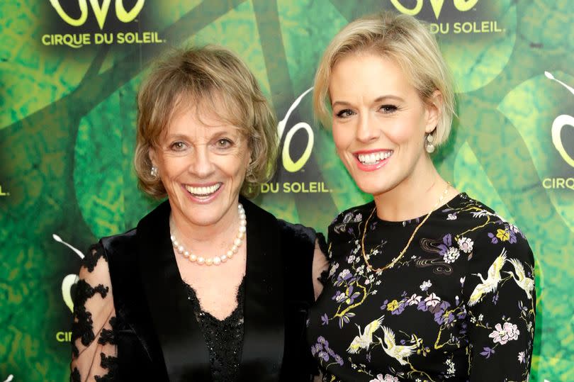 Dame Esther Rantzen with her daughter Rebecca Wilcox