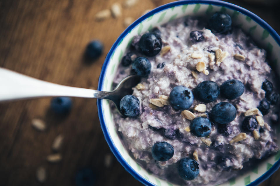 a bowl of overnight oats