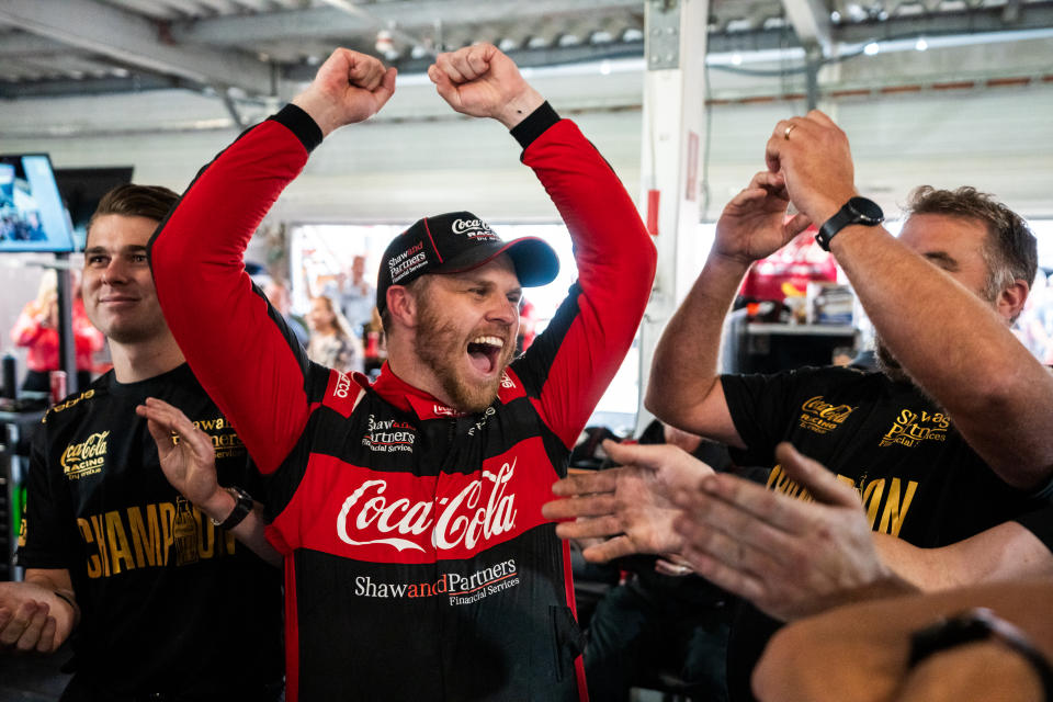 ADELAIDE, AUSTRALIA - NOVEMBER 26: Brodie Kostecki driver of the #99 Coca-Cola Racing Chevrolet Camaro ZL1 during the VAILO Adelaide 500, part of the 2023 Supercars Championship Series at Adelaide Street Circuit, on November 26, 2023 in Adelaide, Australia. (Photo by Daniel Kalisz/Getty Images)