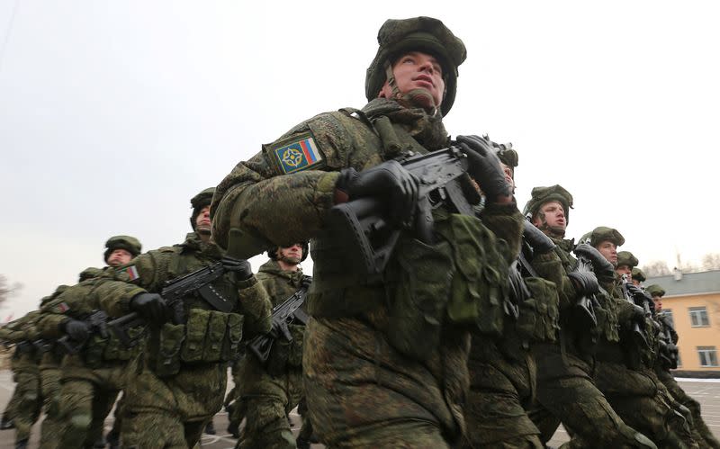 Ceremony marking the beginning of the withdrawal of the CSTO peacekeeping troops from Kazakhstan, in Almaty