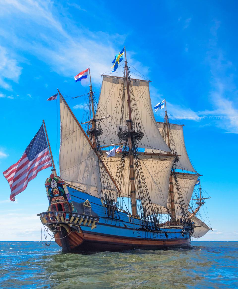 The Kalmar Nyckel is one of three tall ships scheduled to appear at Sail Portsmouth’s Parade of Sail on Thursday, Aug. 11. It is a full-rigged replica of the vessel that brought the first Swedish colonists to America in 1638. Courtesy photo