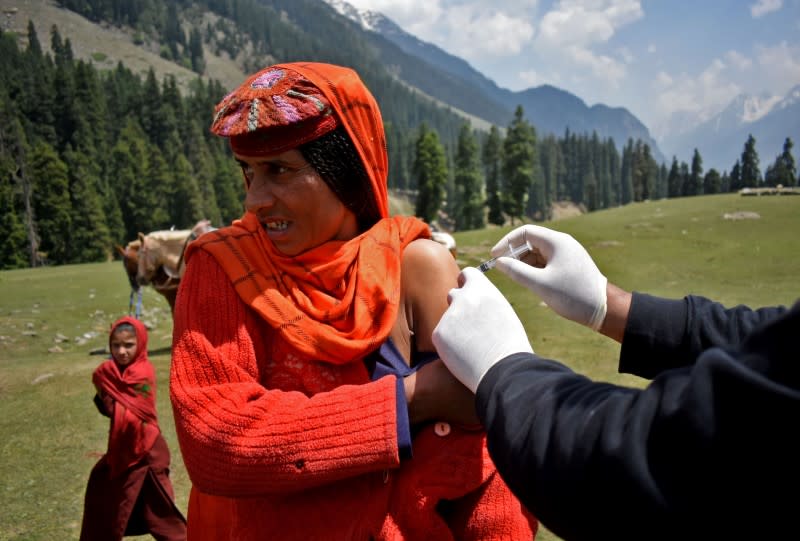 Vaccination drive at Lidderwat near scenic Pahalgam