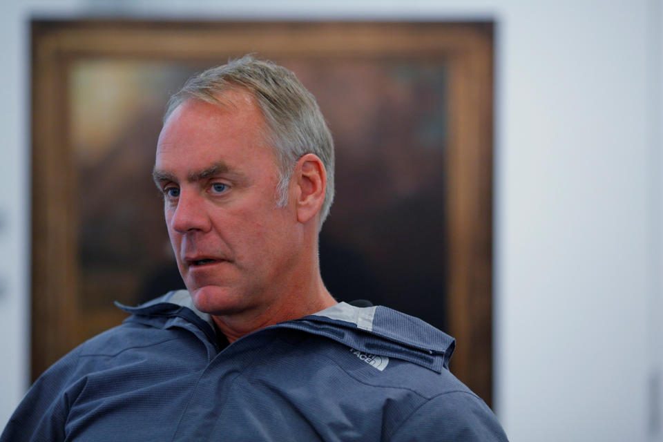 Interior Secretary Ryan Zinke said he has removed four senior leaders from the department&nbsp;in response to an employee survey revealing widespread harassment. (Photo: Brian Snyder/Reuters)