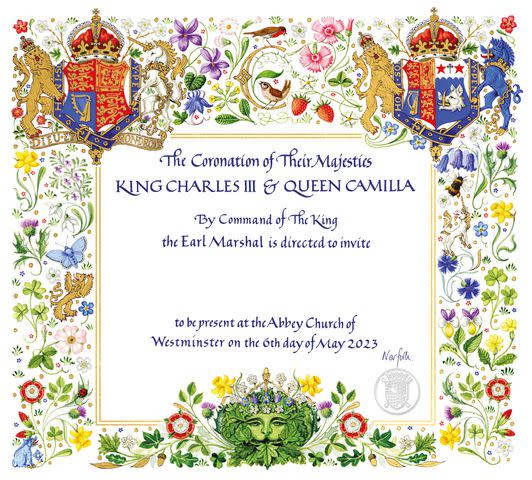 Buckingham Palace Official invite to King Charles' coronation