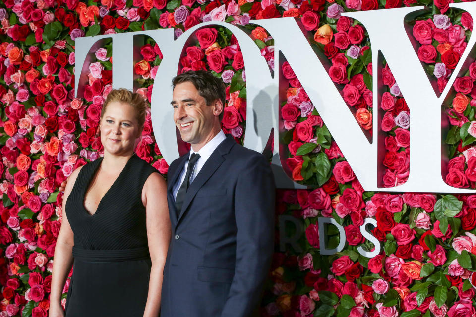 Amy Schumer and Chris Fischer attend the 72nd Annual Tony Awards at Radio City on June 10.&nbsp;