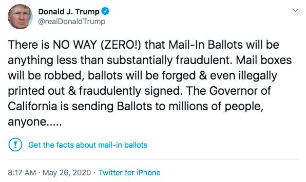 trump ballot tweet