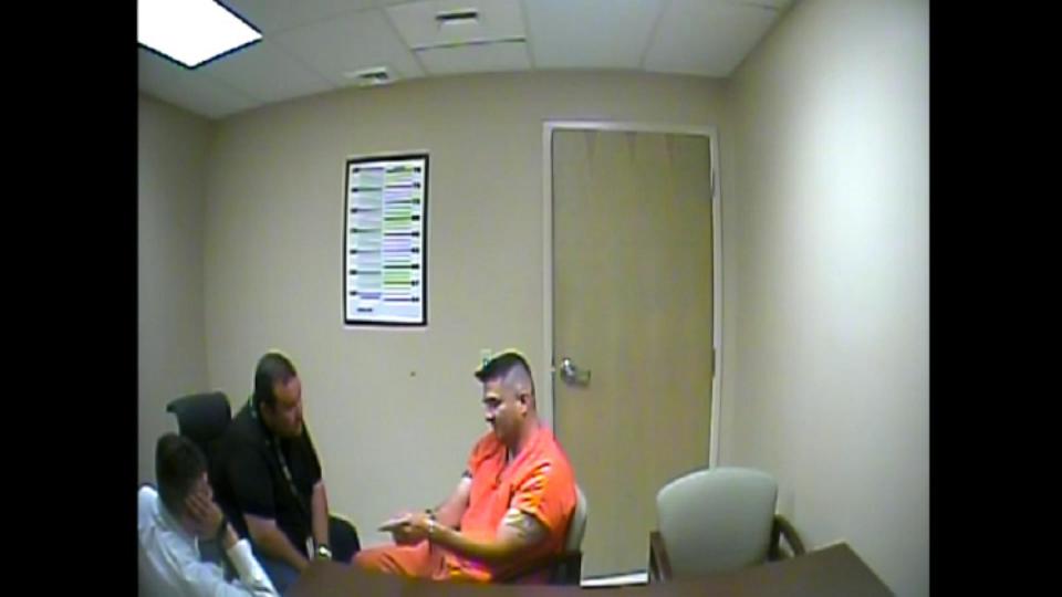 PHOTO: Police interrogation video shows U.S. Border Patrol Supervisor Juan David Ortiz discussing how he murdered one of his victims in Laredo, Texas. (Webb County Sheriff's Office)