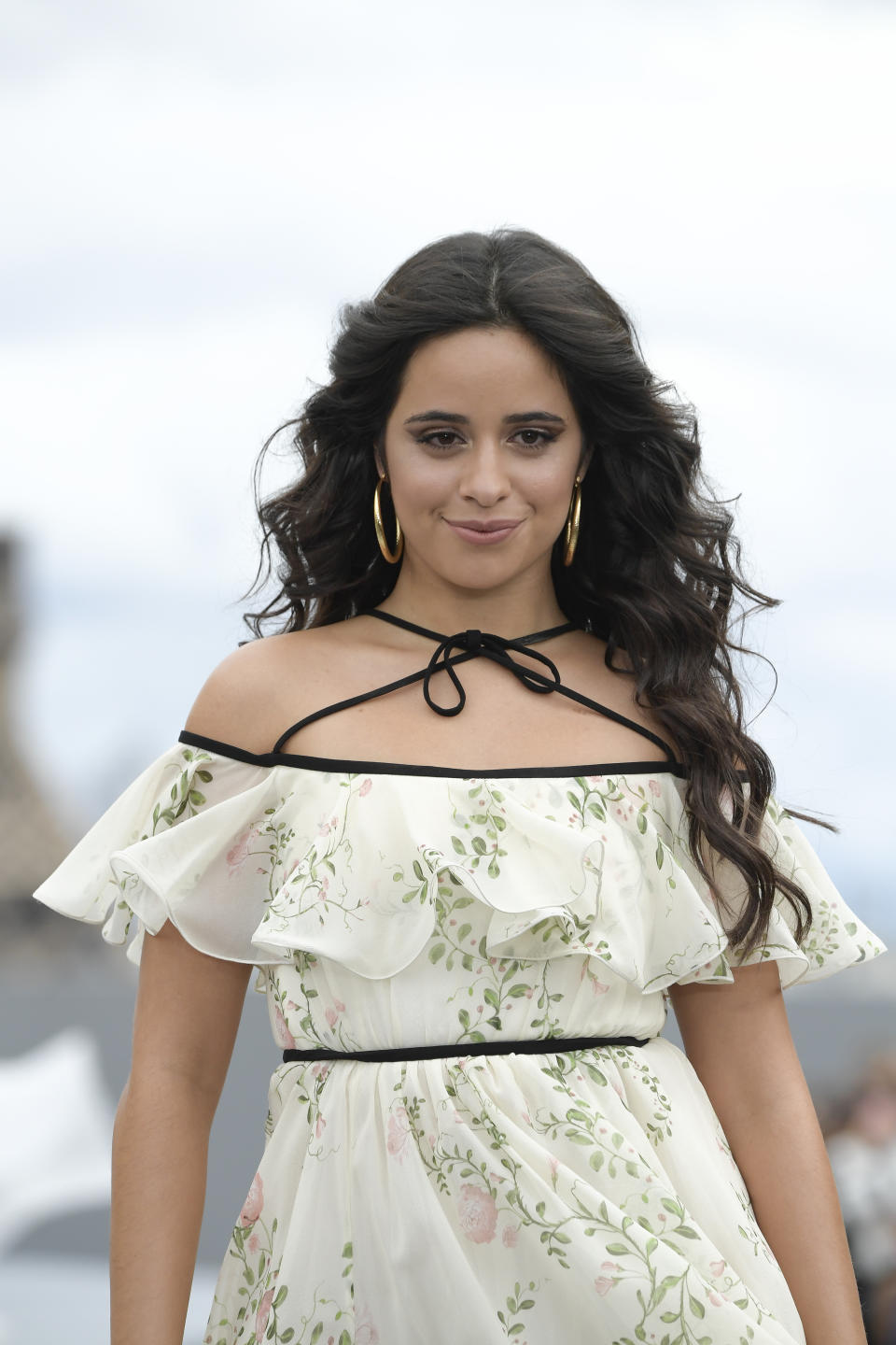 PARIS, FRANCE - OCTOBER 03: Camila Cabello walks the runway during 