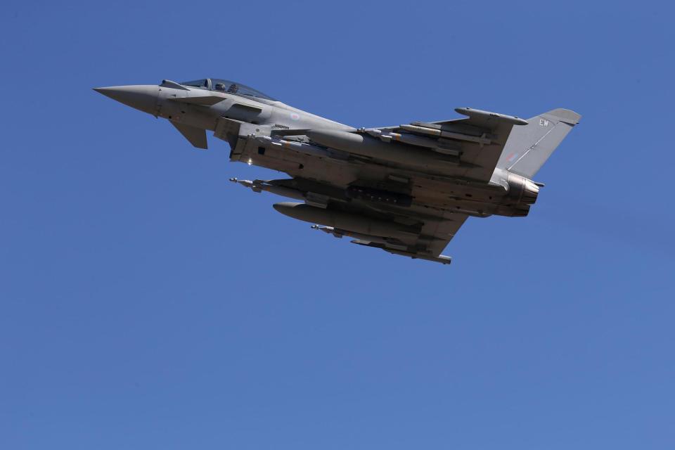 RAF Typhoon jets were called to head off Russian military planes approaching Scotland (file photo): AFP/Getty Images