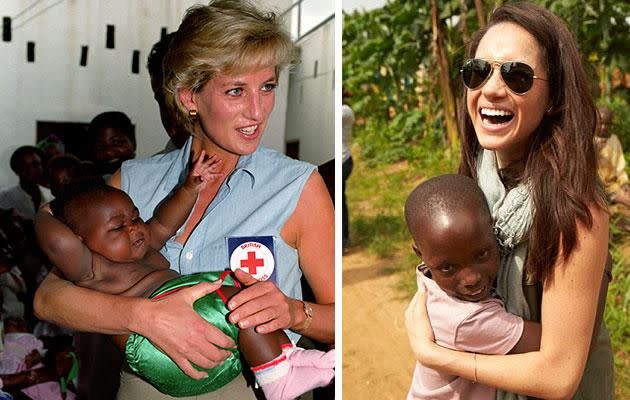 She's a passionate humanitarian like Diana. Photo: Getty and World Vision