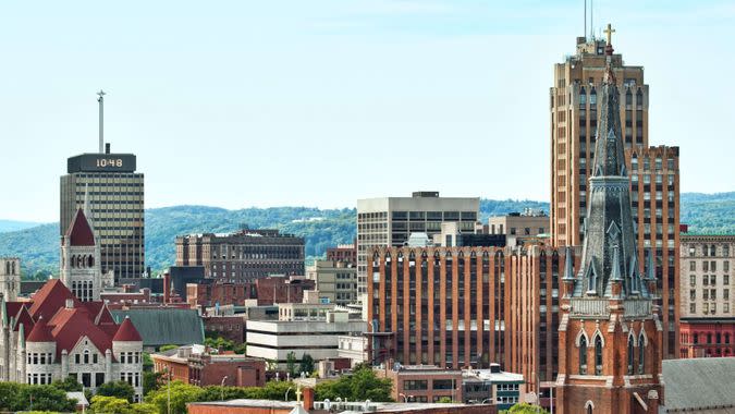 view of the city of syracuse in upstate new york.