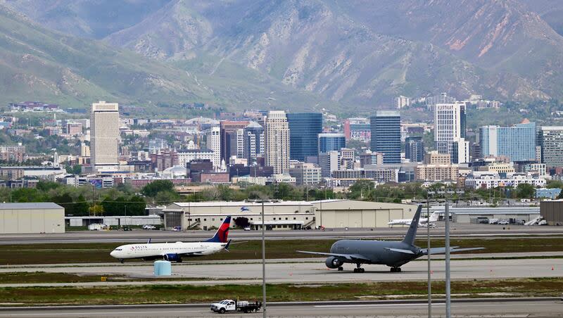 Planes are pictured at Salt Lake City International Airport in Salt Lake City on Saturday, May 4, 2024. Utah has remained the top state overall in the nation, according to the latest U.S. News and World Report ranking.