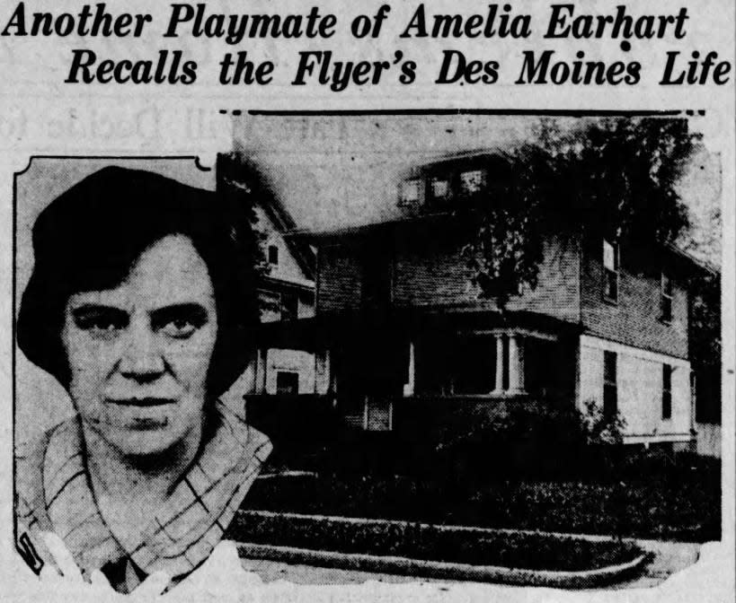 In the June 23, 1928, edition of the Des Moines Register, an old friend recalls her time with Amelia Earhart.