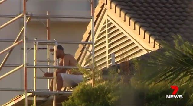 Kenning on the rooftop. Source: 7News