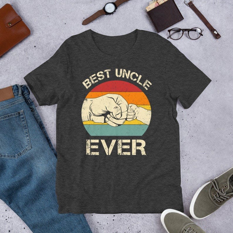 15) Best Uncle Ever Fist Bump T-Shirt