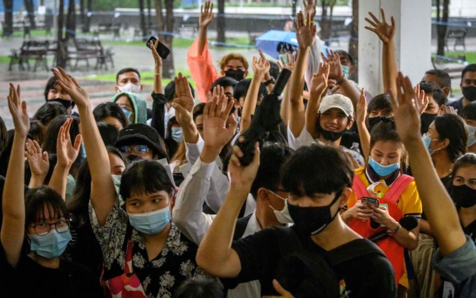 Thai protesters at an anti-government rally - Mladen Antonov/AFP