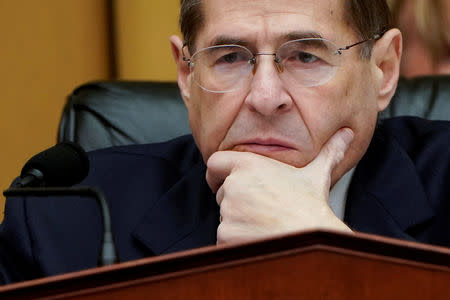 FILE PHOTO: Chairman of the House Judiciary Committee Jerrold Nadler (D-NY) listens to testimony during a mark up hearing on Capitol Hill in Washington, U.S., March 26, 2019. REUTERS/Joshua Roberts/File Photo