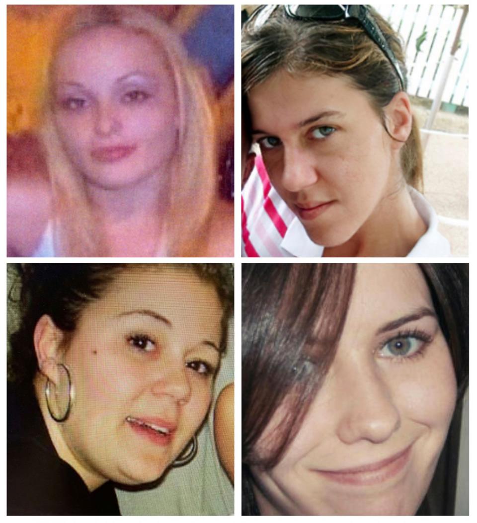 PHOTO: This combination of undated image provided by the Suffolk County Police Department, shows Melissa Barthelemy, top left, Amber Costello, top right, Megan Waterman, bottom left, and Maureen Brainard-Barnes. (AP)