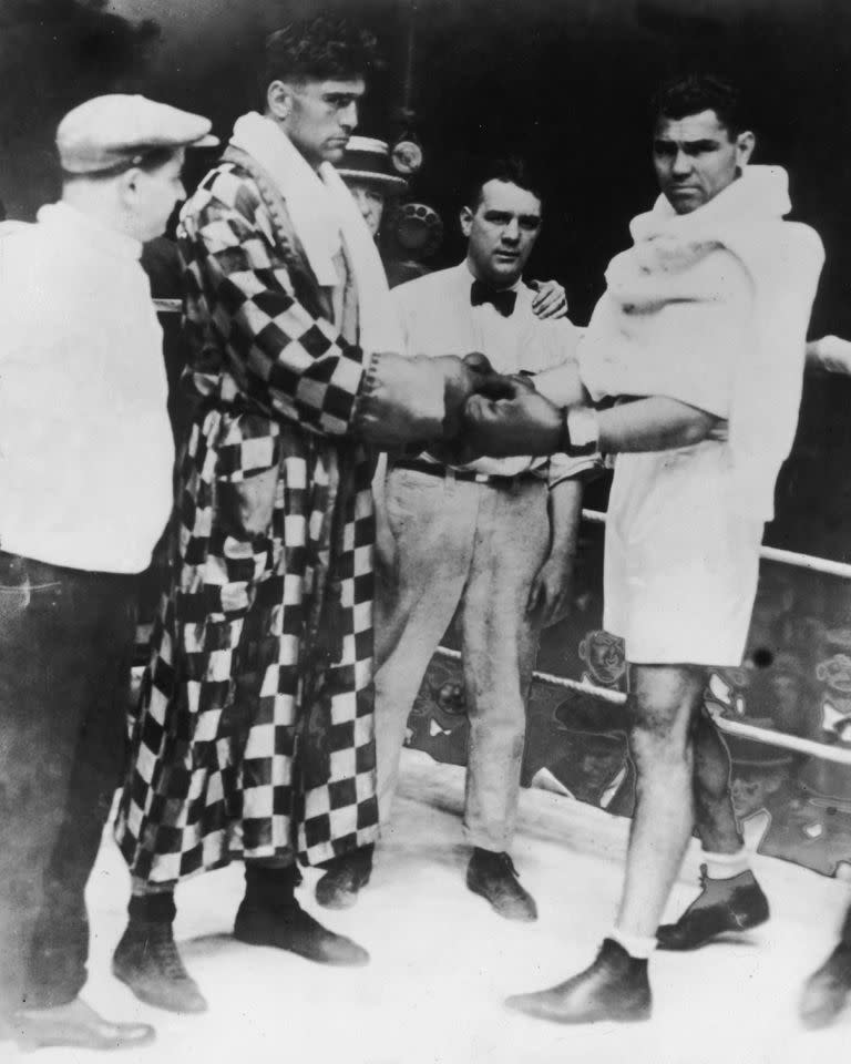 Una imagen del 14 de septiembre de 1923, cuando Firpo y Dempsey armaron la pelea del siglo