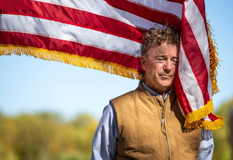 Senator Rand Paul attended an event at Dog Hill in Louisville's Cherokee Park, to celebrate the passage of FDA Modernization Act, which limits drug testing on dogs and other animals. Oct, 14, 2022