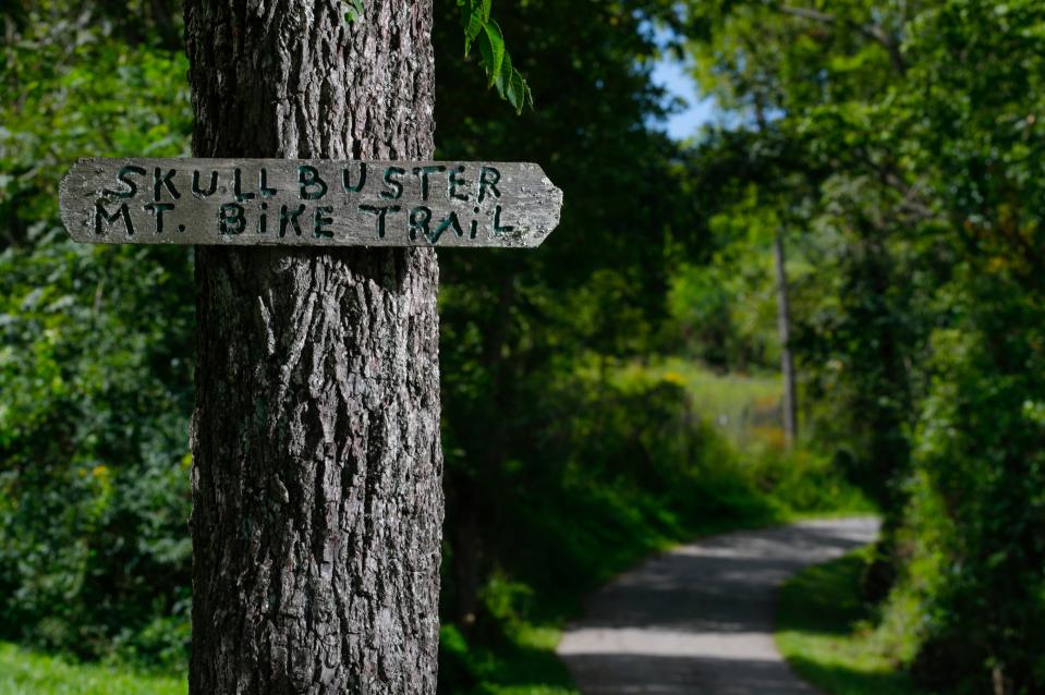 What use to be Skullbuster, Kentucky is now a mountain bike and horse trail area a few miles northeast of Georgetown, Ky.. Aug. 30, 2023. 