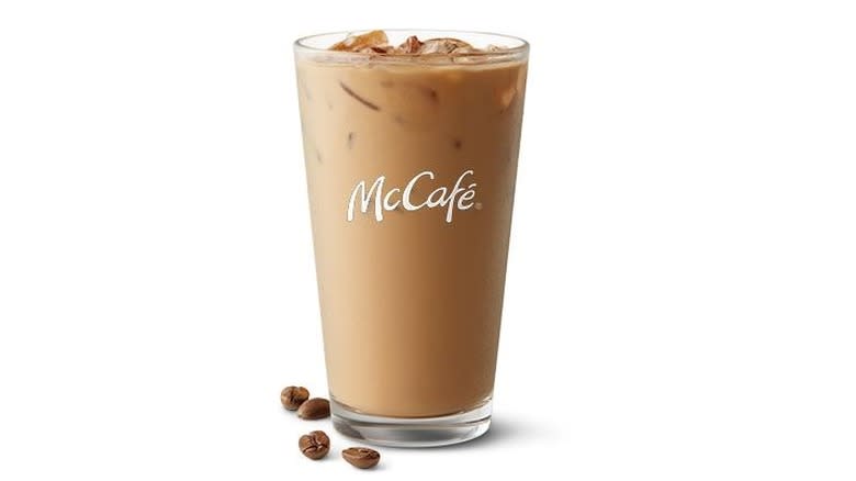 McDonald's iced coffee and beans