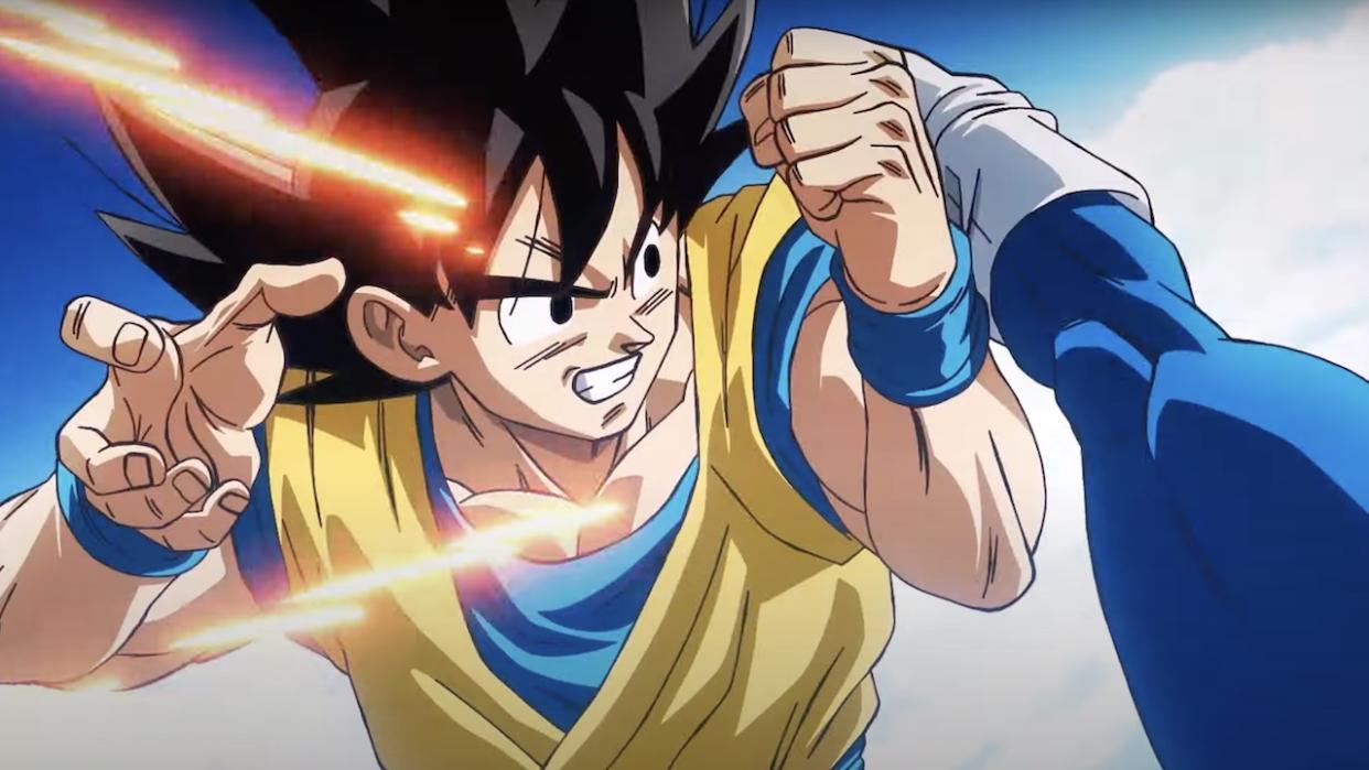  Adult Goku fighting Vegeta in Dragon Ball Daima. 