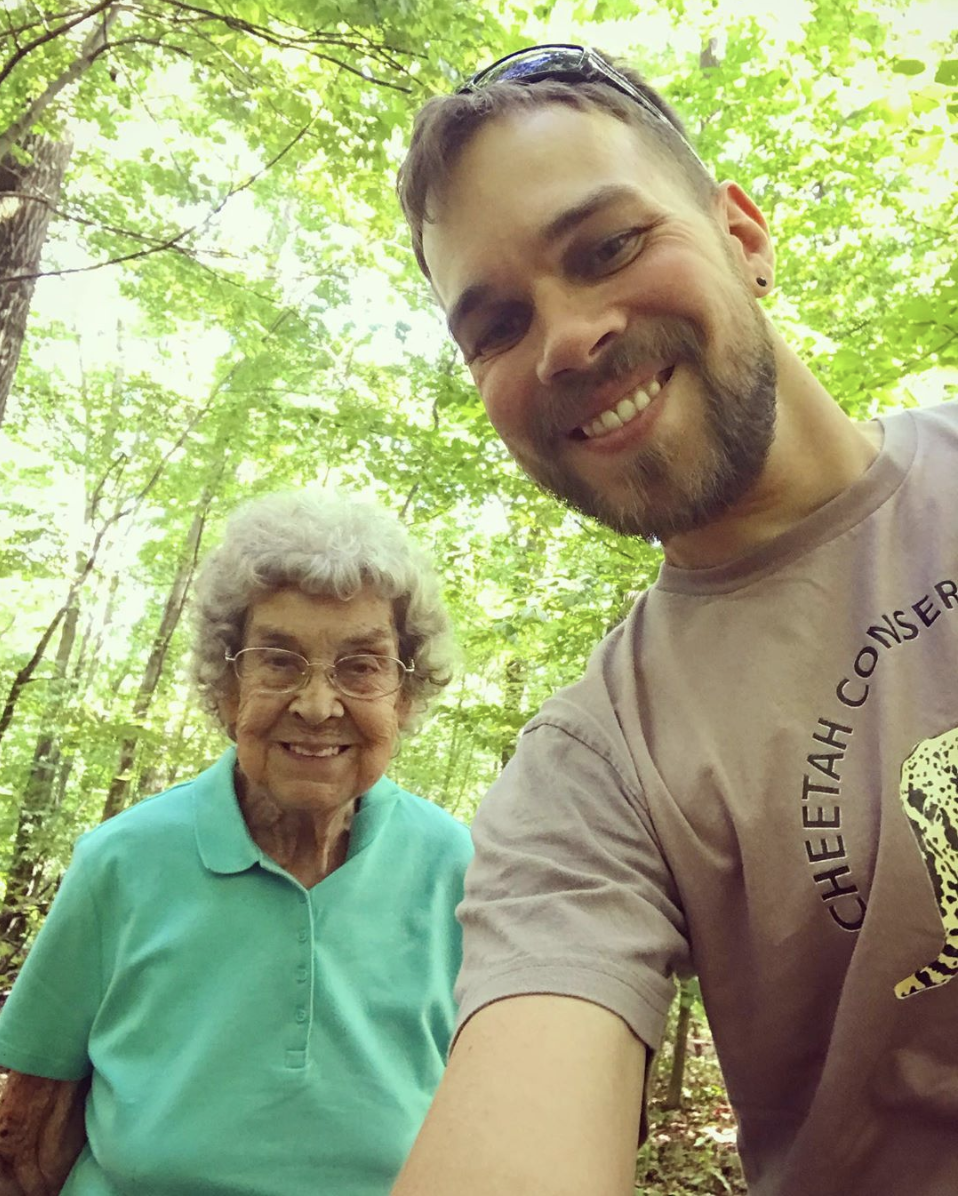 Grandma Joy and her grandson, Brad Ryan grew up in the same small town. Now, they're busting out of it and seeing the country together. / Credit: Instagram/@GrandmaJoysRoadTrip