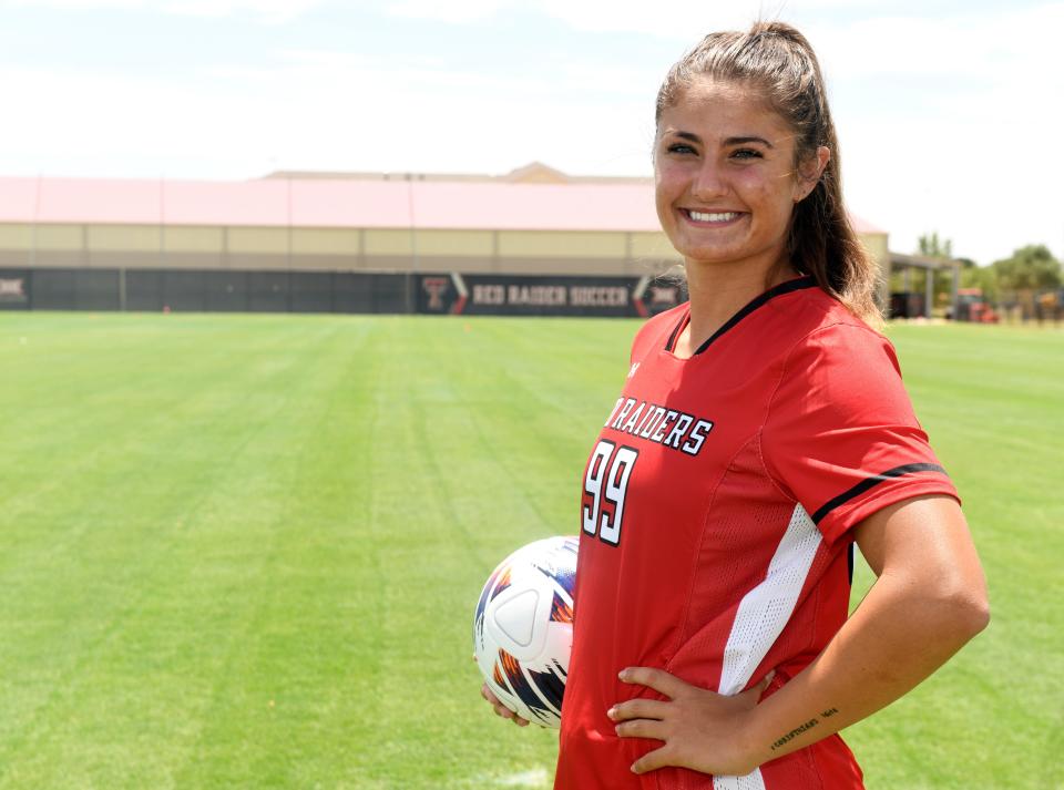 Texas Tech’s Olivia Draguicevich plays soccer for the university, as seen Tuesday, Aug. 8, 2023, at the John Walker Soccer Complex.