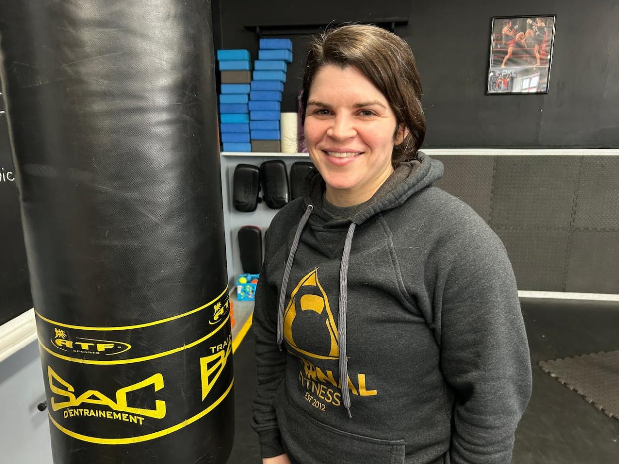 Eternal Wellness owner Denée Gallant Ramsay's gym, located in the Cymbria Lions Club, is quickly becoming a wellness centre offering multiple health services to the community. (Laura Meader/CBC - image credit)