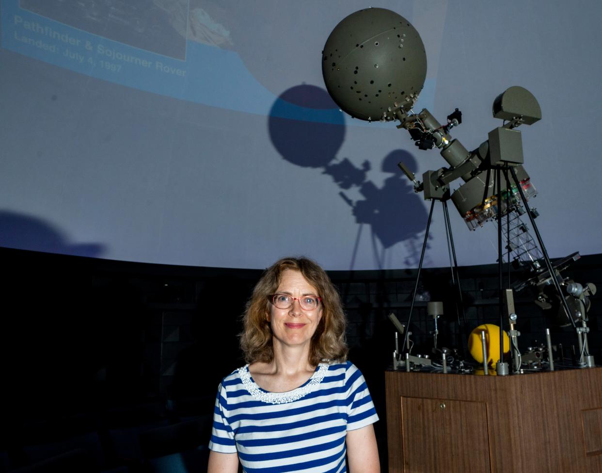 Dr. Jean Creighton, Director of the University of Wisconsin-Milwaukee Manfred Olson Planetarium, poses for a photo on Thursday, June 30, 2022 at the UWM Manfred Olson Planetarium in Milwaukee, Wis.