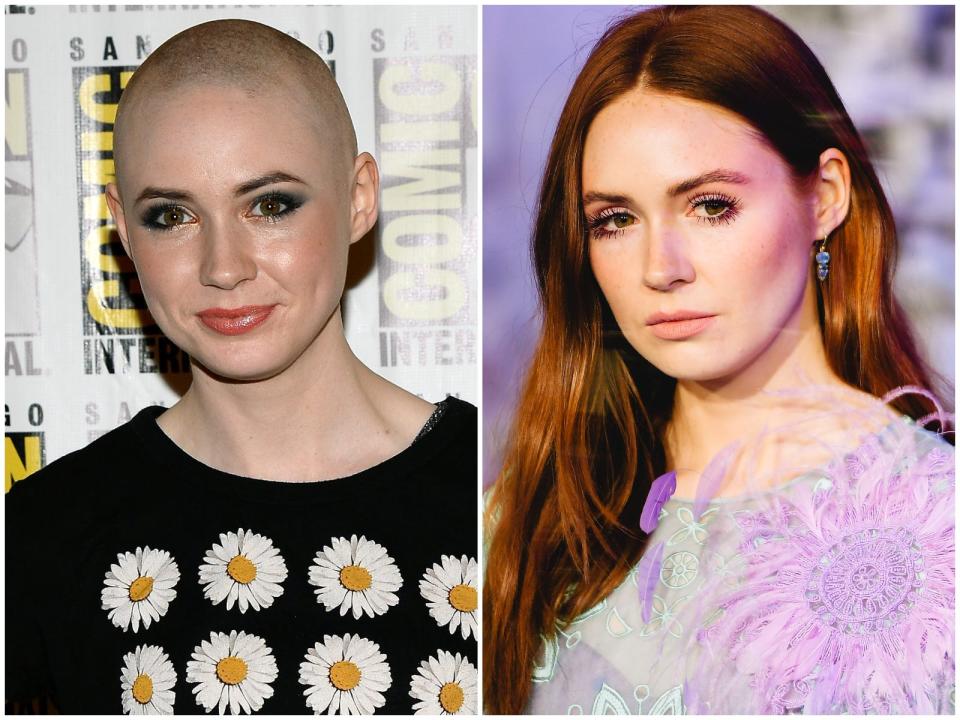 karen gillan shaved head