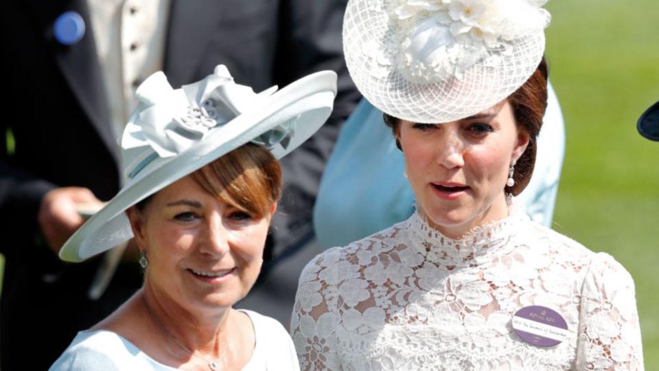 Carole Middleton and Princess Catherine  attend day 1 of Royal Ascot at Ascot Racecourse on June 20, 2017