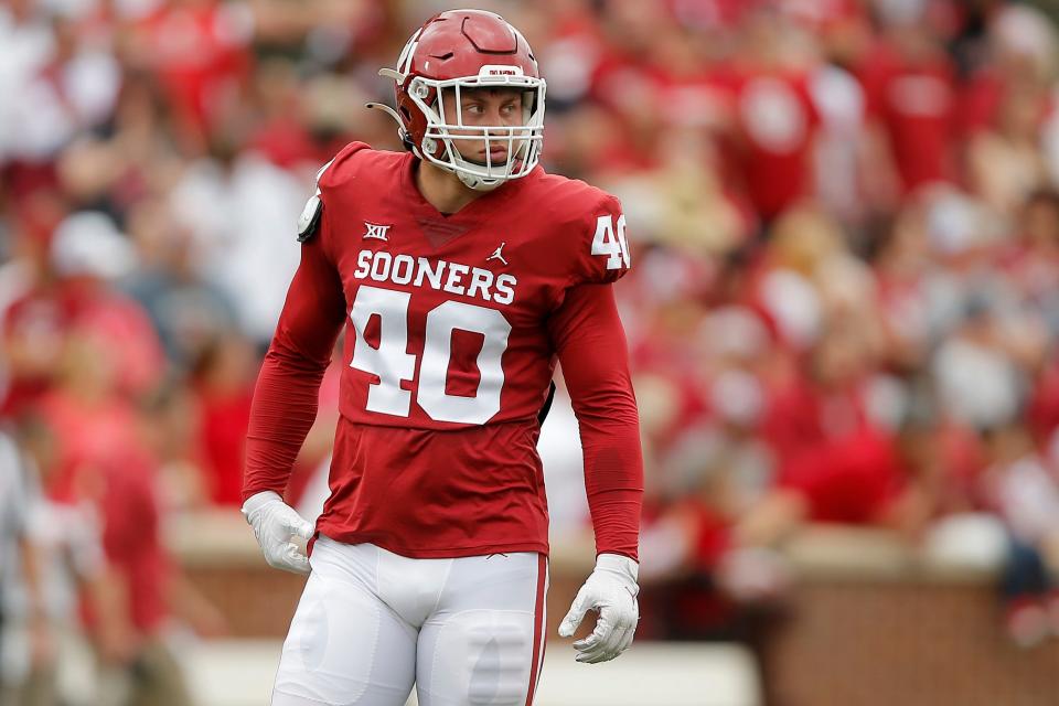 Defensive lineman Ethan Downs will enter his third season at OU in the fall after starring at Weatherford.