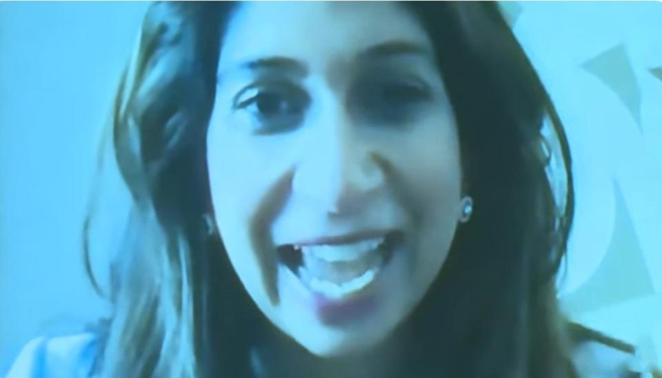Suella Braverman appearing via video link at a PopCon post-election event (Screenshot)
