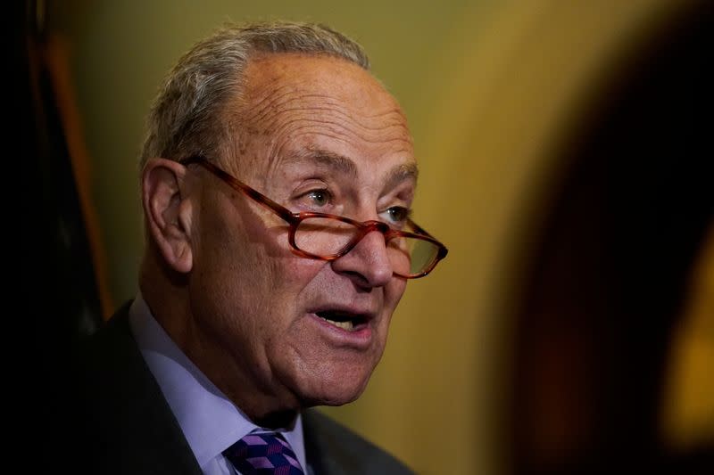 U.S. Senate Democrats hold weekly policy lunch at U.S. Capitol in Washington