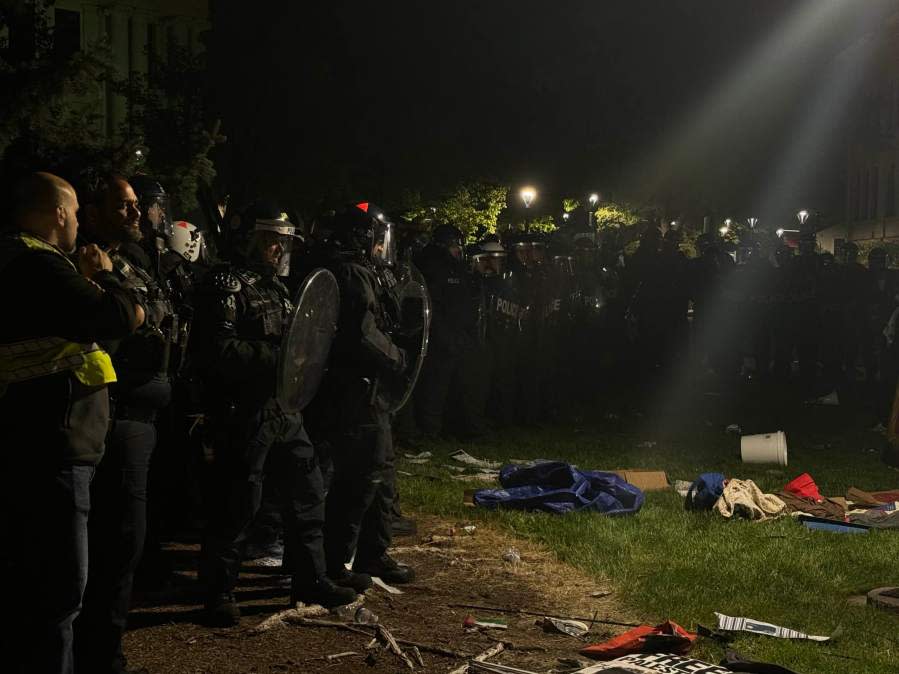 Hundreds of students and community members gathered on the University of Utah campus on April 29, 2024. The demonstrators were protesting in support of Palestine and some set up tents, saying they would not leave until their demands were met. (Jay Jensen)