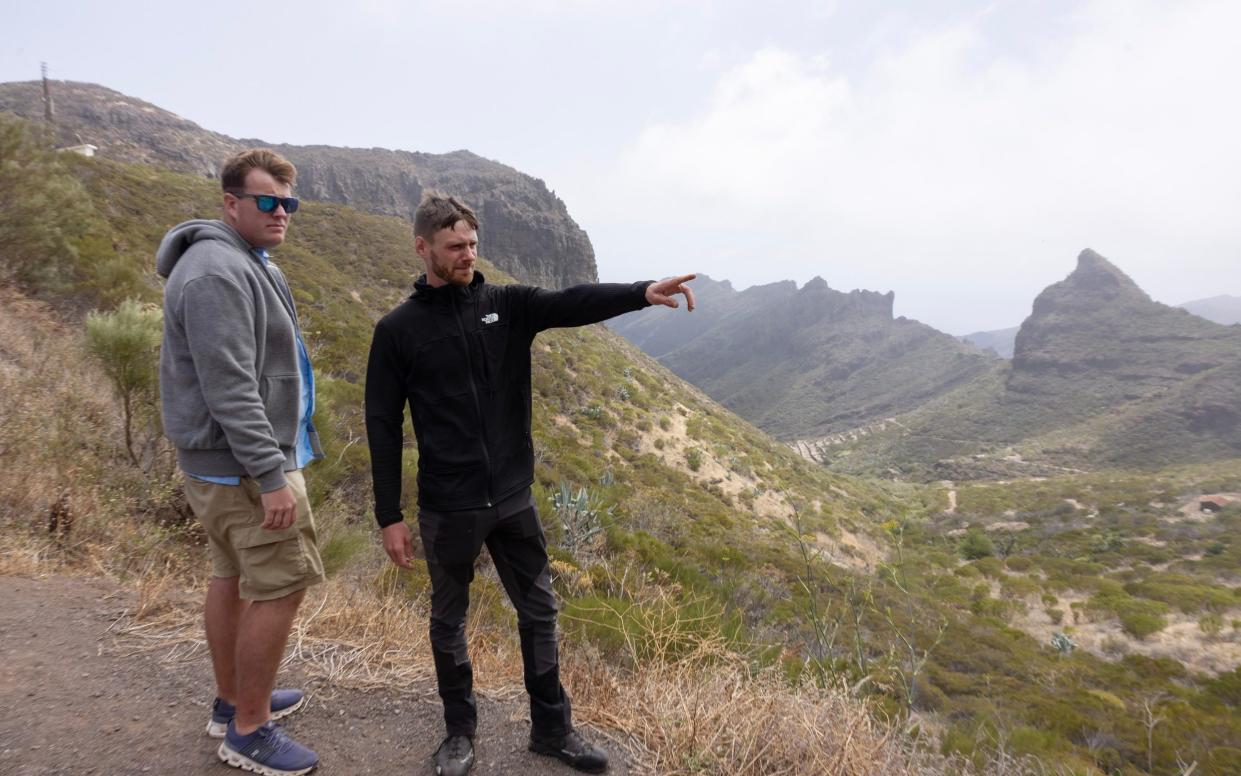 Andrew Knight and Paul Arnott in Tenerife