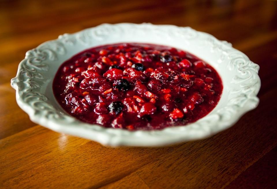 3) Apple-Cranberry Compote