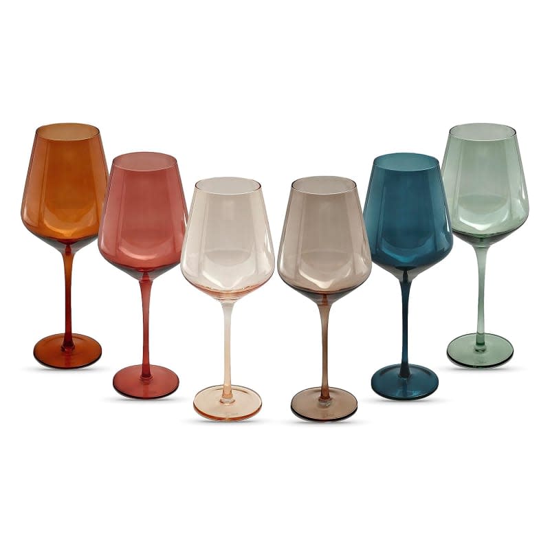 Saludi Colored Wine Glasses