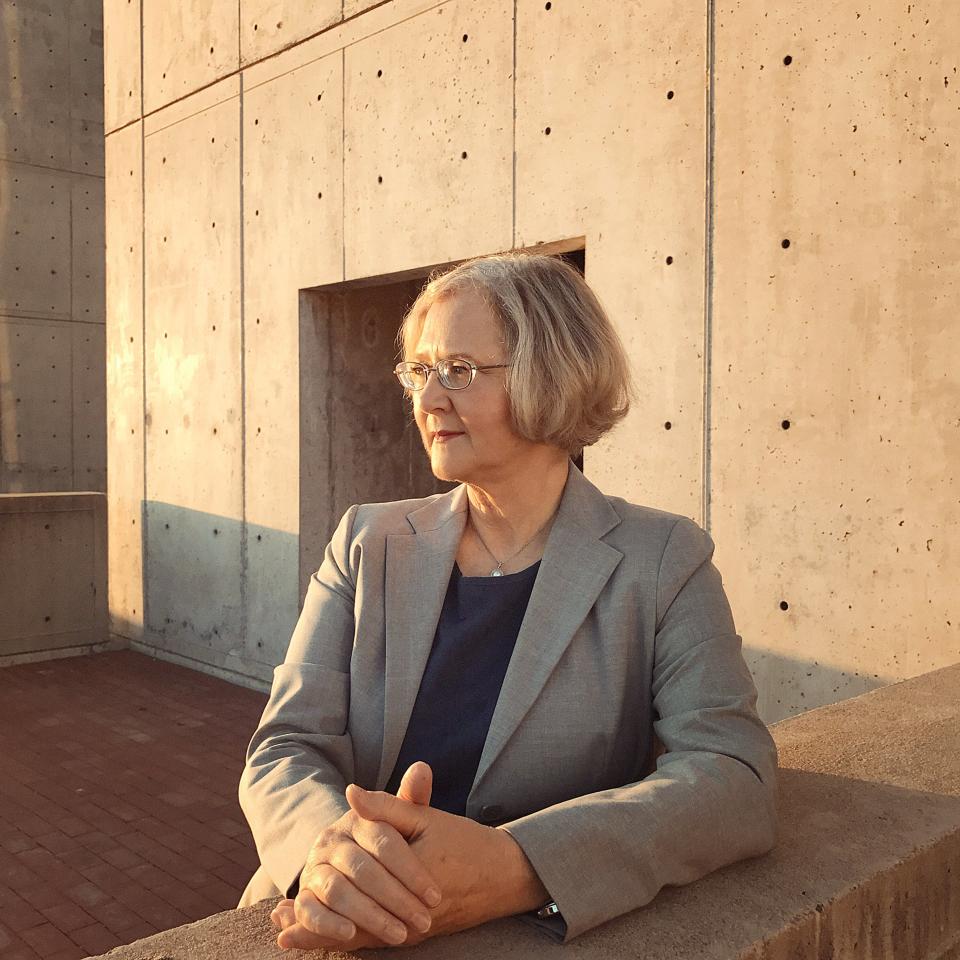 Portrait of Elizabeth Blackburn, photographed at the SALK Institute in La Jolla, CA, October 19, 2016.